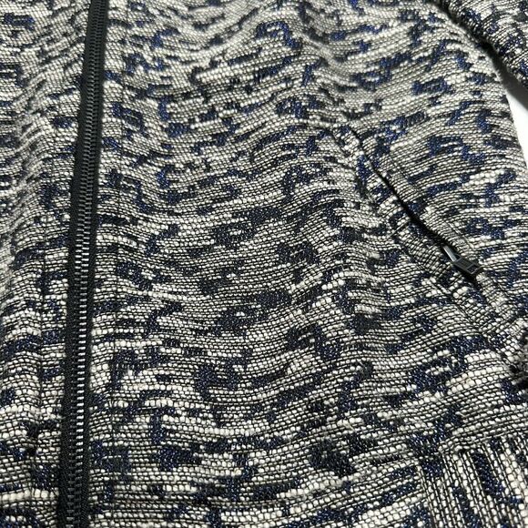 Fossil Women Size XS Arlene Blazer Bomber Jacket Full Zip Pockets Metallic - Picture 10 of 11